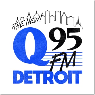 Retro Q 95 FM / 90s Detroit Radio Station Posters and Art